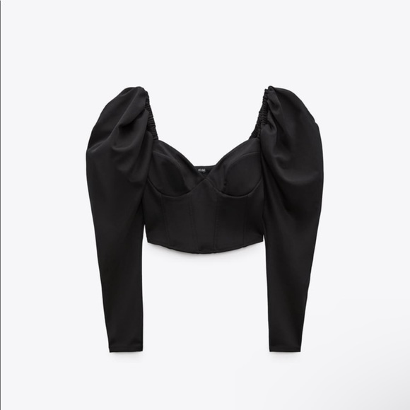 Corset Style Top Noir - Picture 1 of 2